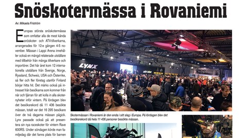 I nya numret kan du läsa om snöskotermässan i Rovaniemi