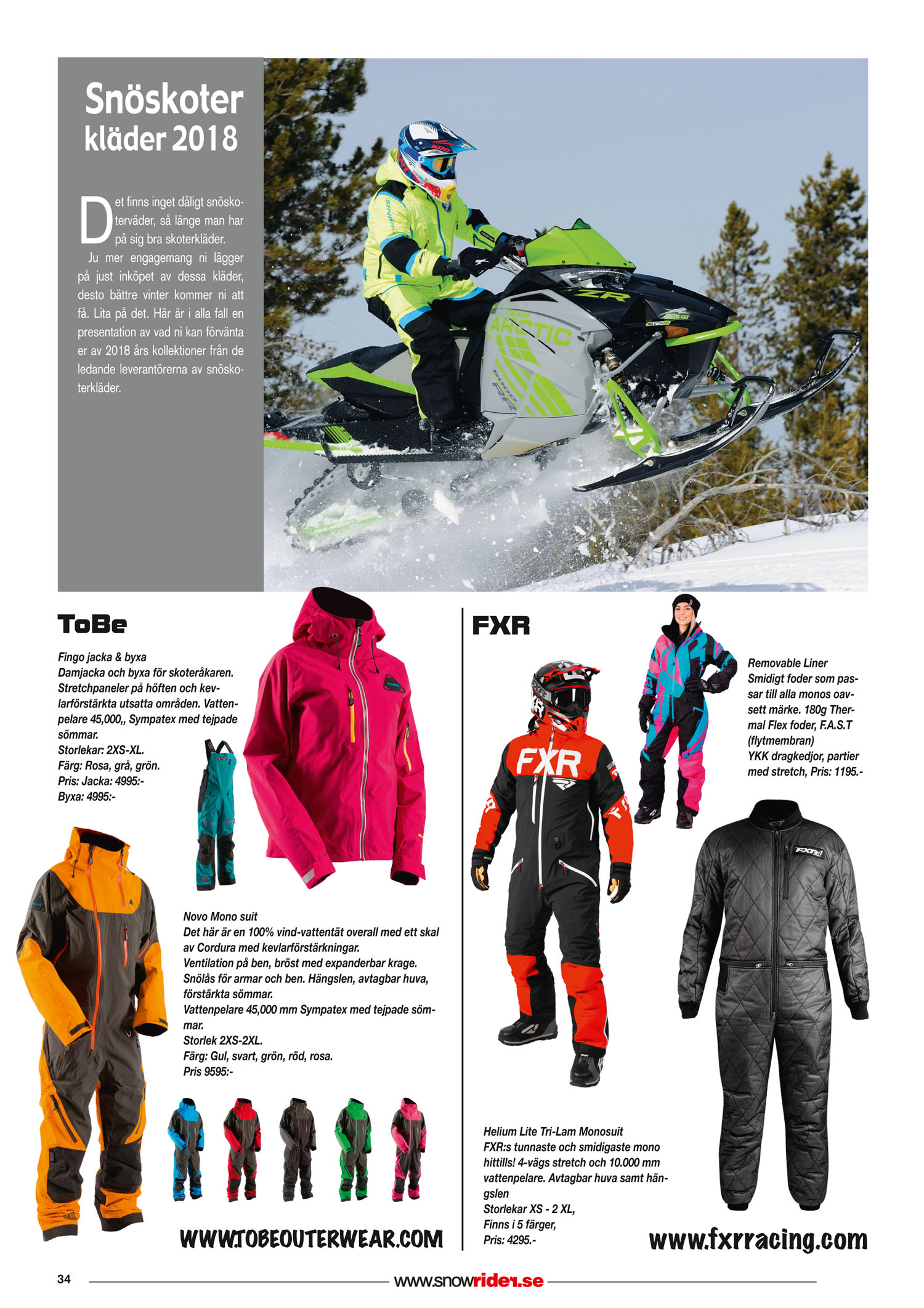 Snöskoterkläder 2018