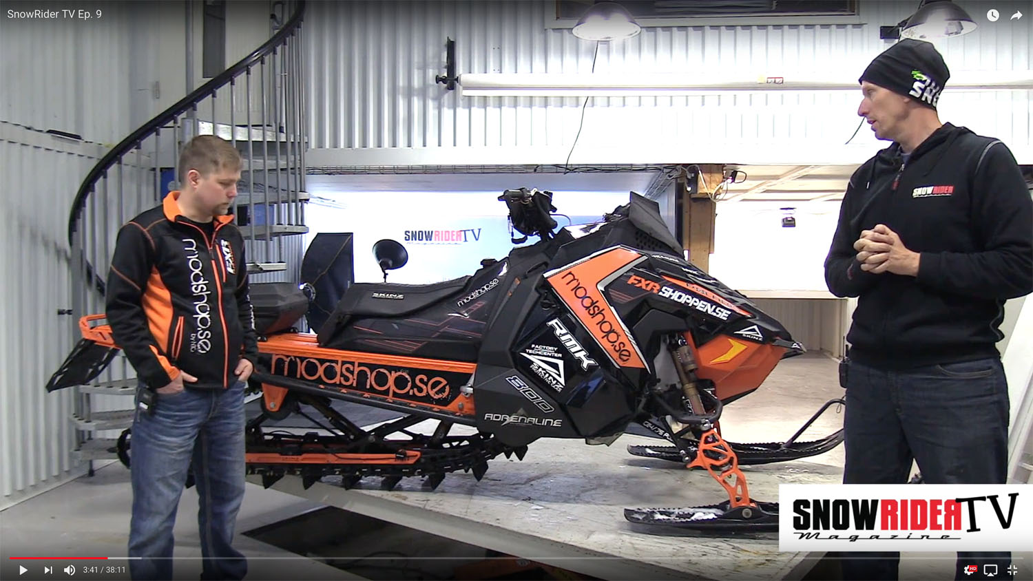 SnowRider TV Ep. 9 - Modshop, FXR skoterhjälmar