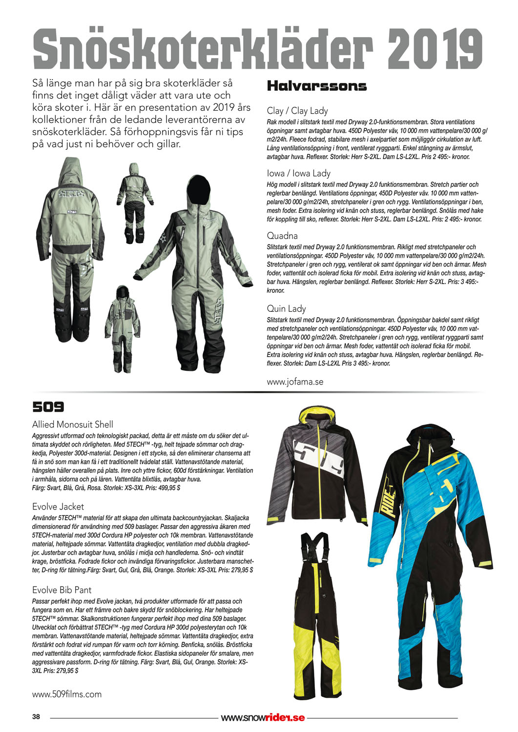 Snöskoterkläder 2019