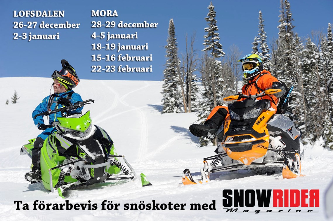 Förarbevis för snöskoter med SnowRider