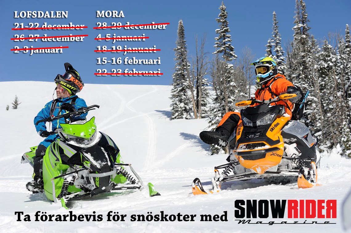 Förarbevis för snöskoter med SnowRider