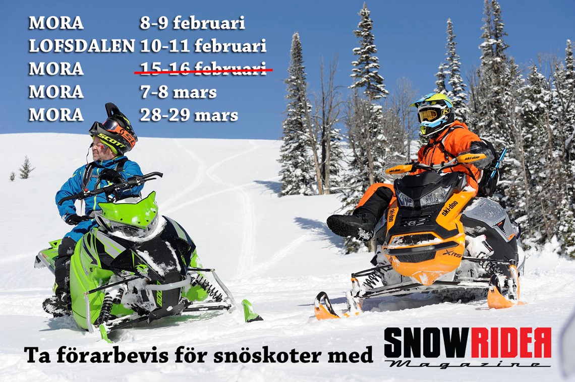 Förarbevis för snöskoter med SnowRider