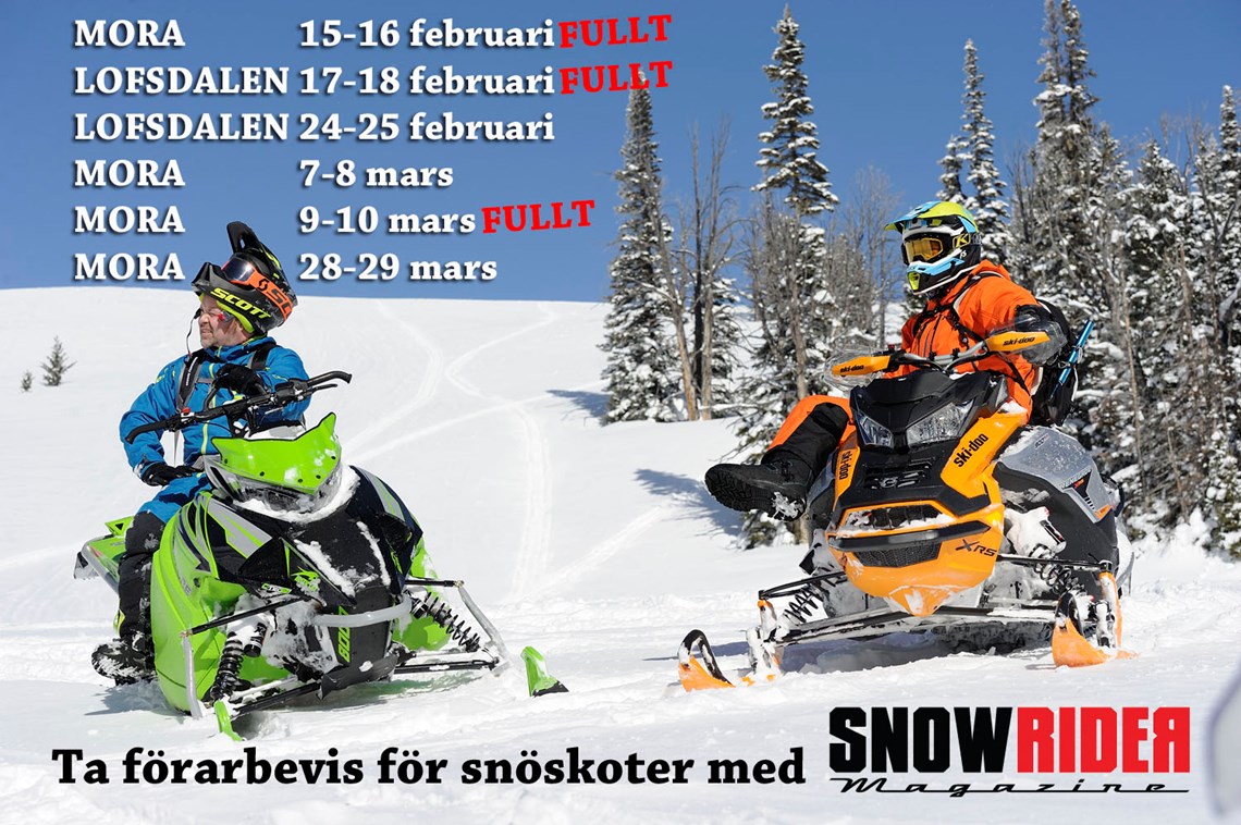 Förarbevis för snöskoter med SnowRider