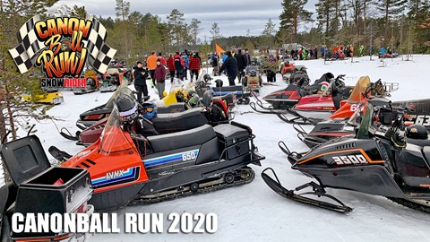SnowRider TV Ep. 66, Säsong 3 - Canonball Run 2020, nytt rekord med 220 snöskotrar