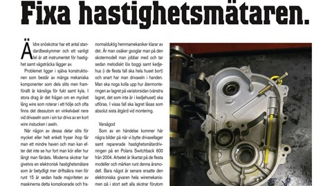 Fixa hastighetsmätaren