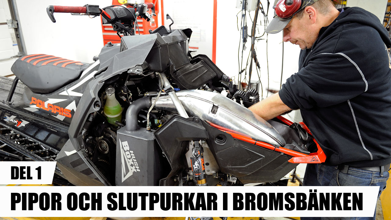 SnowRider TV Ep. 86, Säsong 4 - Test av pipor och slutburkar i bromsbänk, del 1