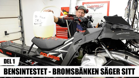 SnowRider TV Ep. 76, Säsong 4 - Test av olika sorters bensin i bromsbänk, del 1