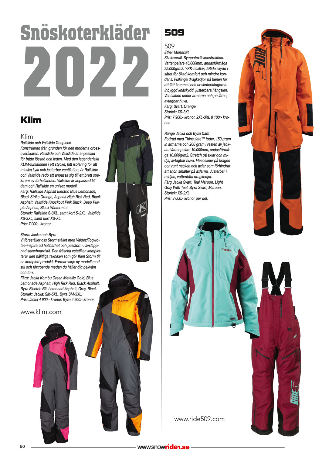 Snöskoterkläder 2022