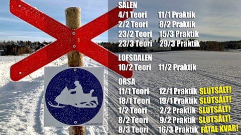 Förarbeviskurs för snöskoter