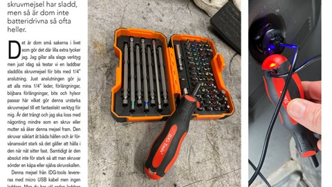 Den sladdlösa skruvmejseln från IDG-Tools