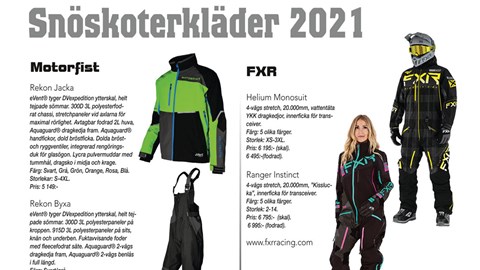 Snöskoterkläder 2021