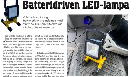 Batteridriven LED-lampa